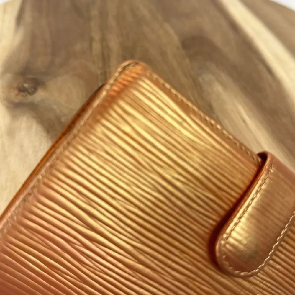 LOUIS VUITTON Epi Kisslock Wallet Authentic Custom Rose Gold